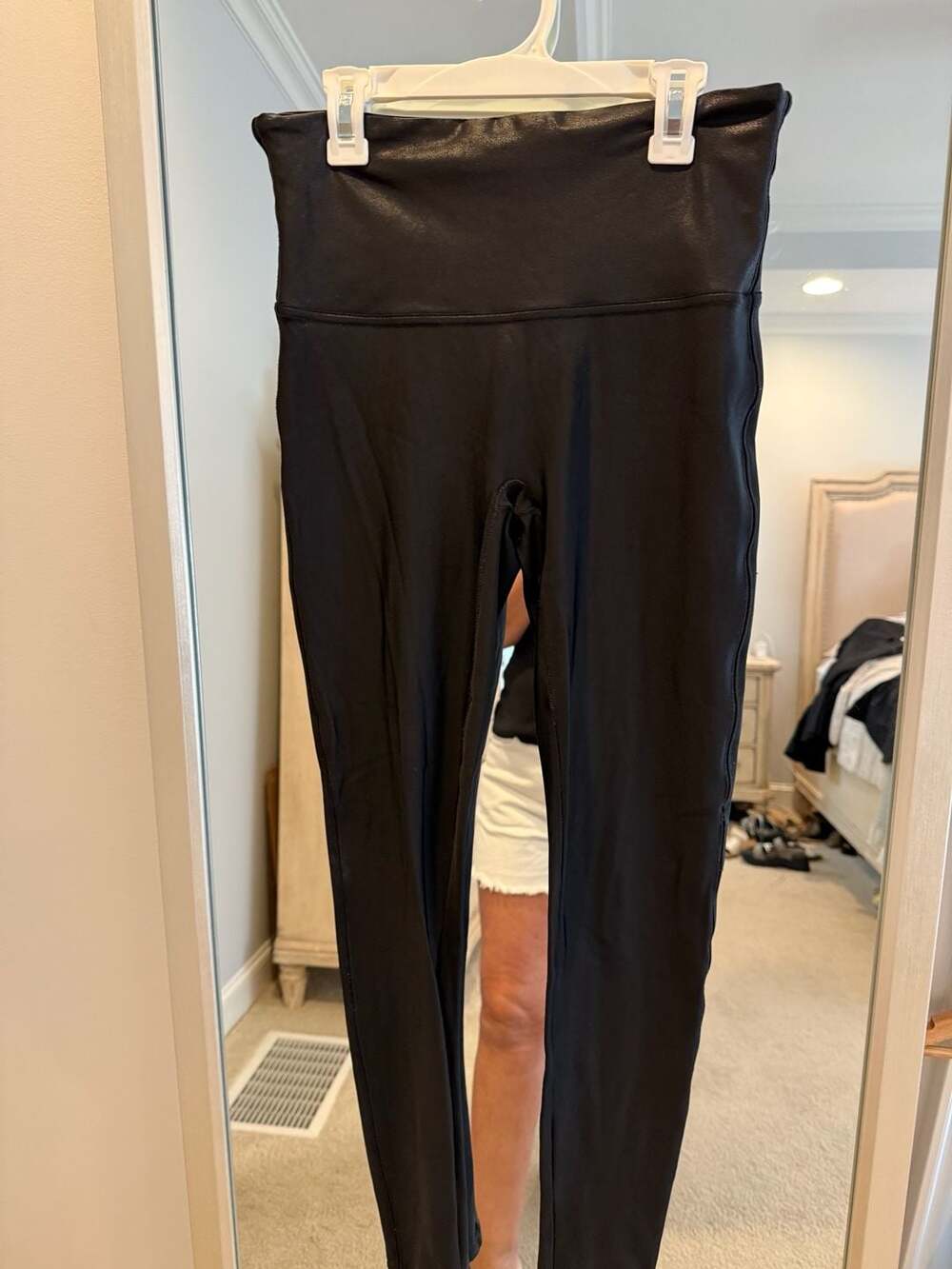 Spanx Faux Leather Leggings Black Size Large